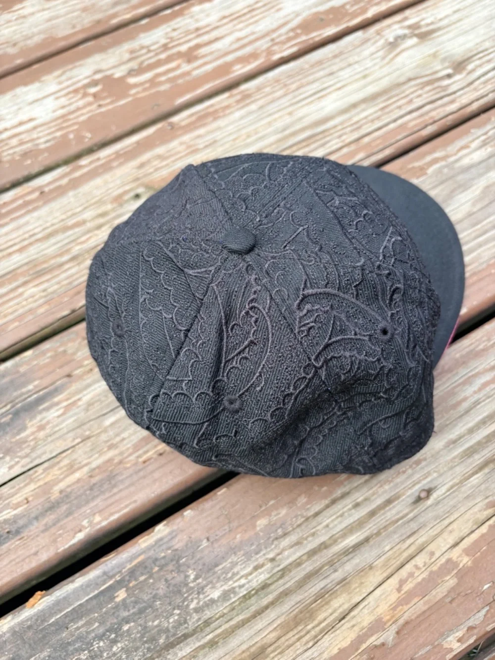 Rare New Era Black Lace & Pink Underbrim Fitted – Sz 7 3/8